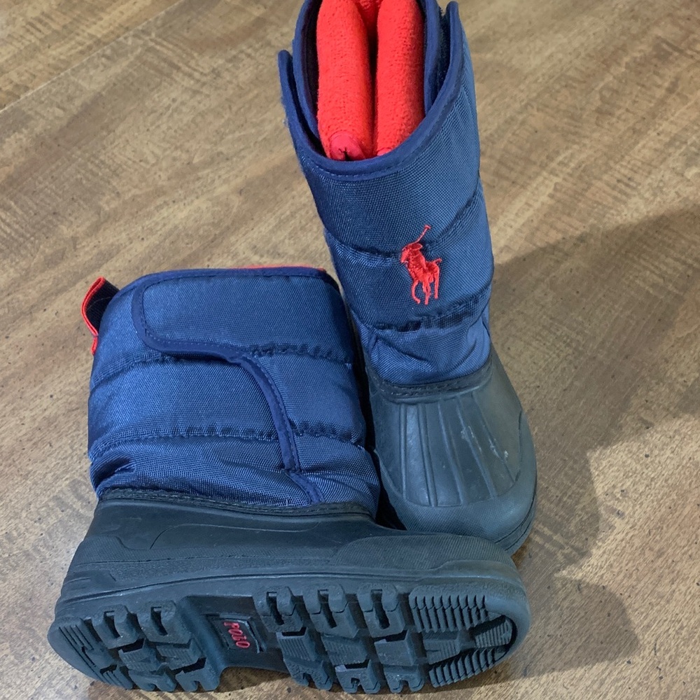 Polo by Ralph Lauren Kids' Black and Red Snow Boots